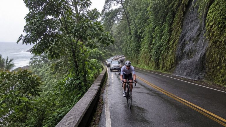 dangerous long uphill descent