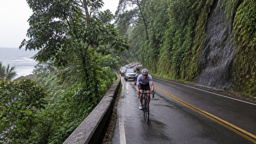 dangerous long uphill descent