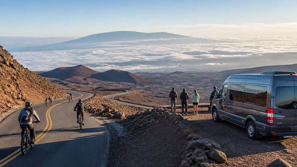 downhill haleakala bike vs van