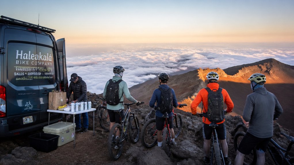 guided sunrise haleakala bike tour