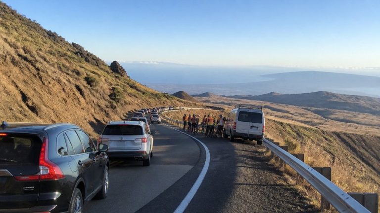 high altitude downhill bicycle tour